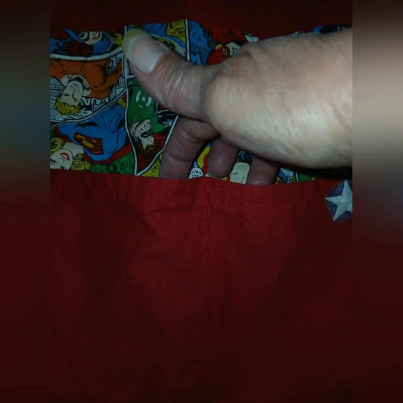 DC Hero's red handmade tote bag action figures,superman wonderwoman - Picture 4 of 7